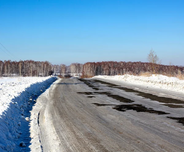हिवाळी रस्ता — स्टॉक फोटो, इमेज