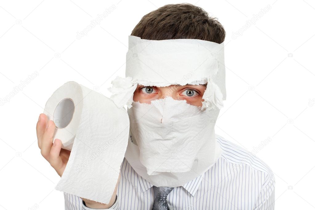 Man With Toilet Paper