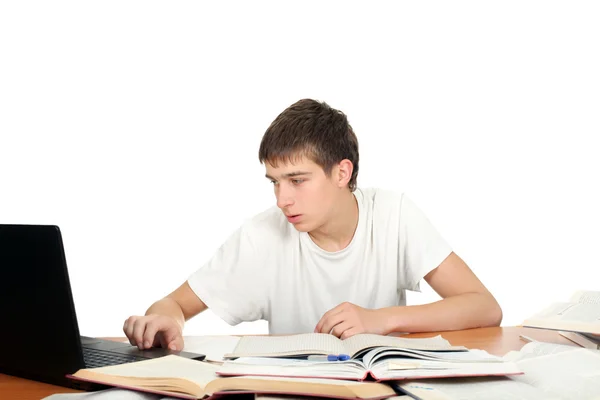 Schüler mit Laptop — Stockfoto