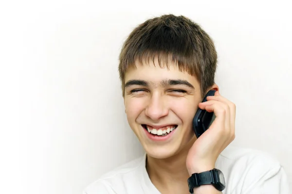 Adolescente llamada en el teléfono —  Fotos de Stock