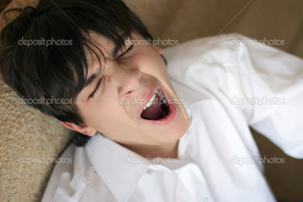 Teenager Yawning