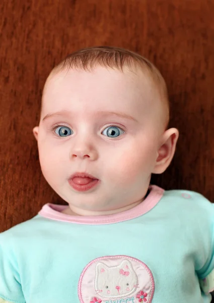 Funny baby portret — Stockfoto