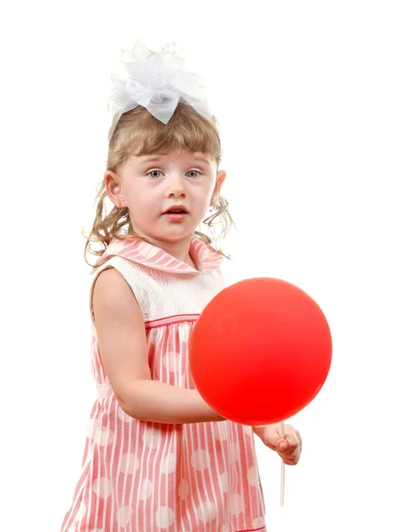 Ragazzina con Palloncino — Foto Stock