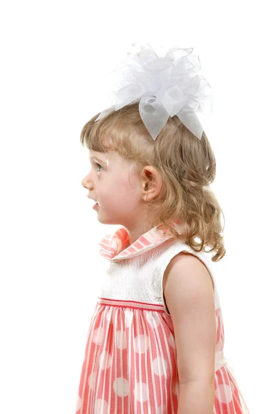 Side View a Little Girl — Stock Photo, Image