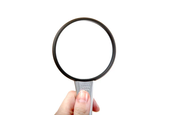 Loupe in a Hand Isolated — Stock Photo, Image