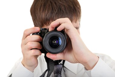 Person Take a Picture with a Camera clipart