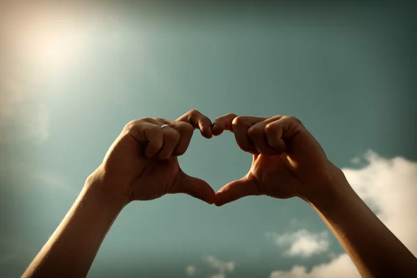 Hands in Heart shape — Stock Photo, Image