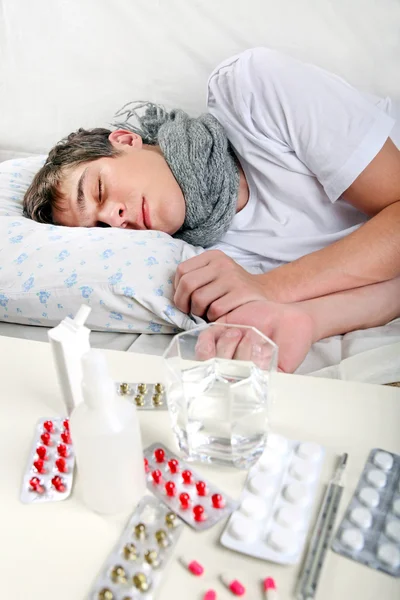 Sick Young Man — Stock Photo, Image