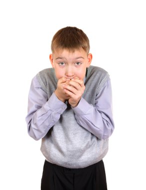 Boy cover the Mouth clipart