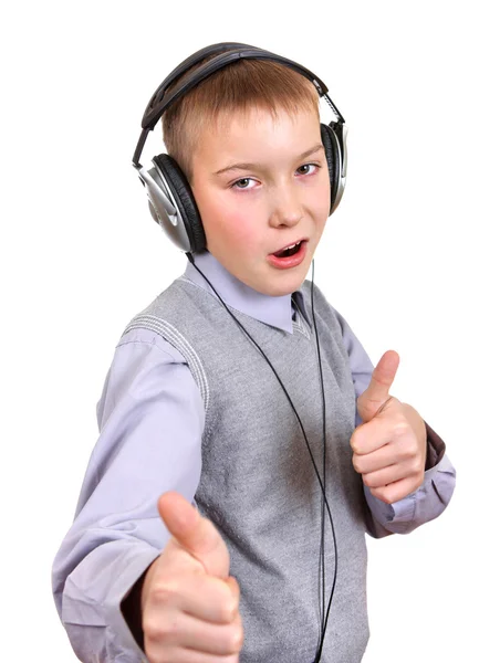 Boy in Headphones — Stock Photo, Image
