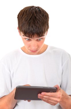 genç tablet bilgisayar ile