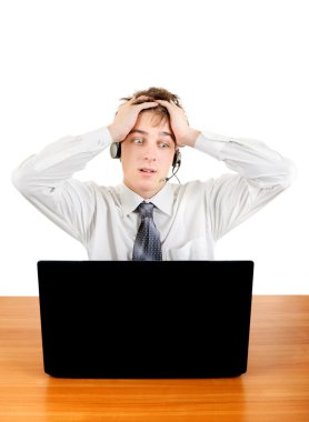 genç adamla şok: laptop