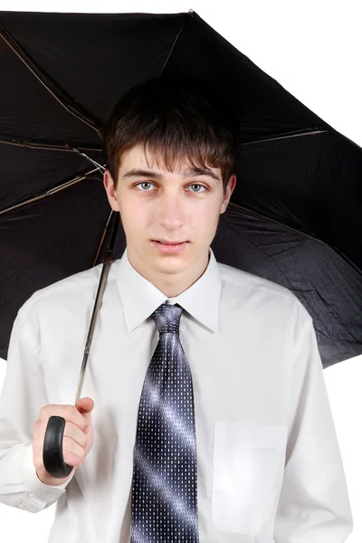 Teenager mit Regenschirm — Stockfoto