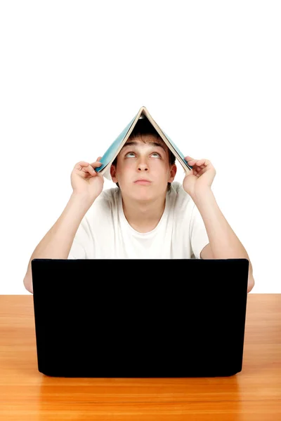 Student cover his Head — Stock Photo, Image