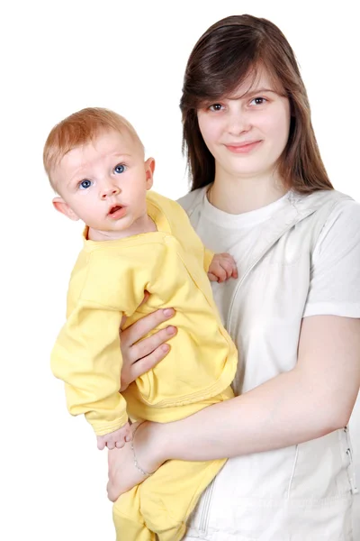 Fiatal anya és baba — Stock Fotó
