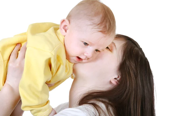 幼い母親と赤ん坊 — ストック写真