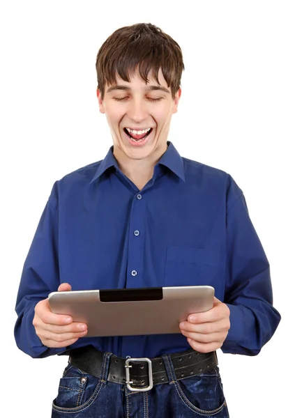 Young Man with Tablet Computer — Stock Photo, Image