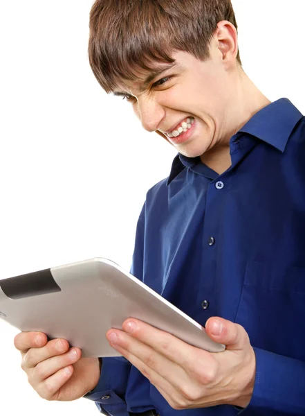Tonåring med tablet PC — Stockfoto