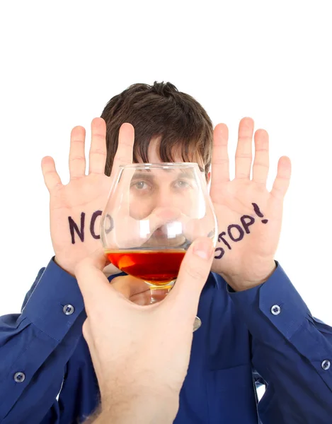 Adolescente se niegan alcohol —  Fotos de Stock