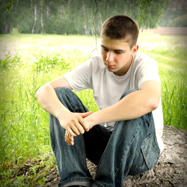 Adolescente triste — Fotografia de Stock