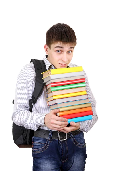 Estudante com os livros — Fotografia de Stock