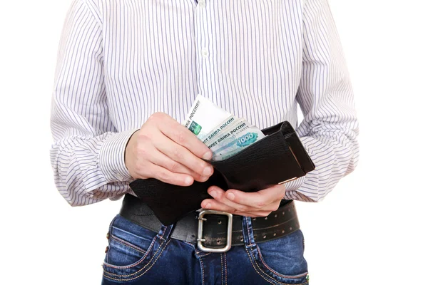 Person holds Russian Currency — Stock Photo, Image
