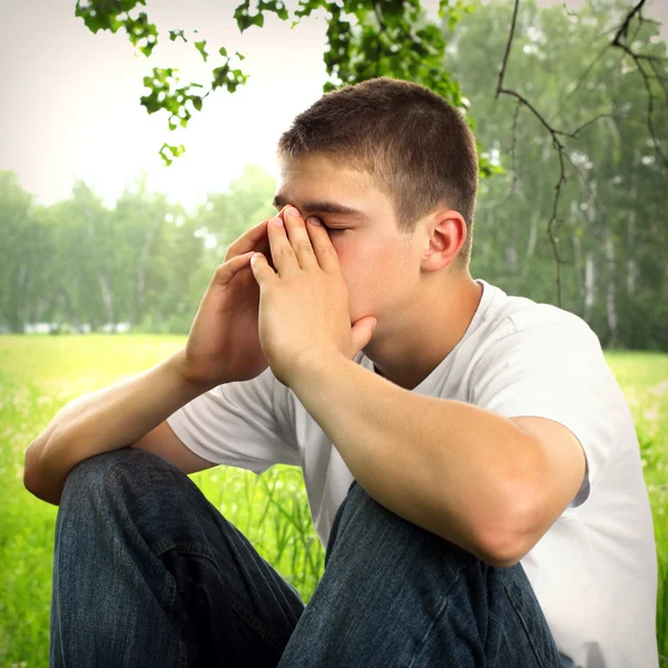 Sad Teenager outdoor — Stock Photo, Image