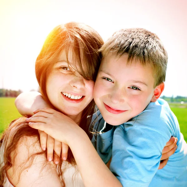 Happy Brother and Sister — Stock Photo, Image