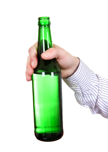 Person mit Bierflasche — Stockfoto