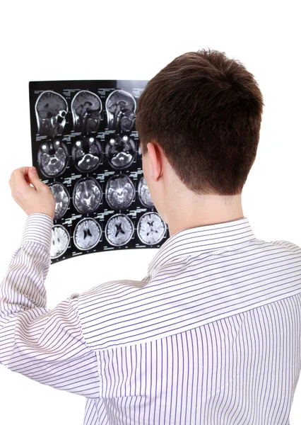 Подросток с томографией — стоковое фото