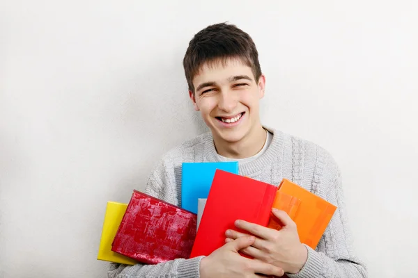 Cheerful Teenager with a Books — Stock Photo, Image