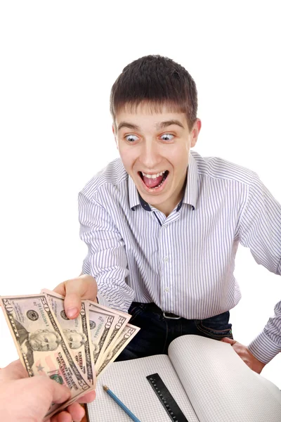 Teenager get a Money — Stock Photo, Image