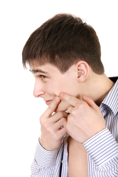 Teenager with Pimple — Stock Photo, Image