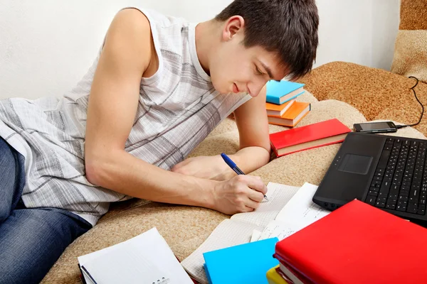 Teenager doing Homework — Stock Photo, Image