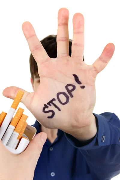 Adolescente rechaza el cigarrillo —  Fotos de Stock