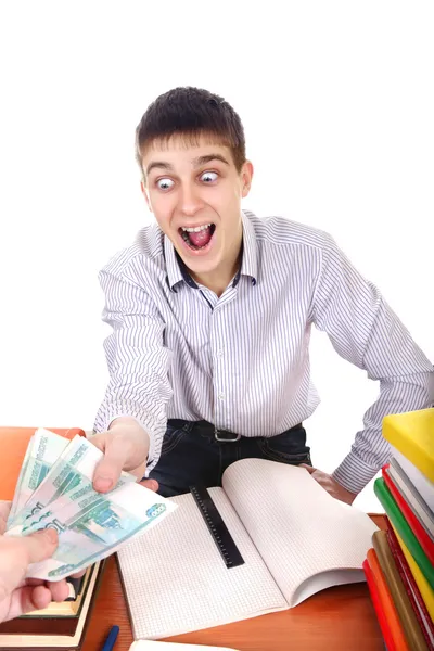 Teenager get a Money — Stock Photo, Image