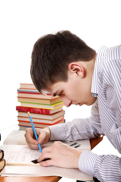 Tiener voorbereiding voor examen — Stockfoto