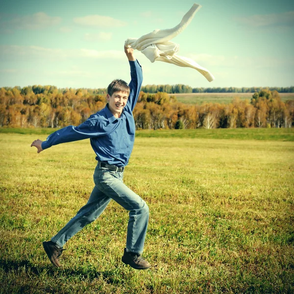 Teenager running — Stock Photo, Image