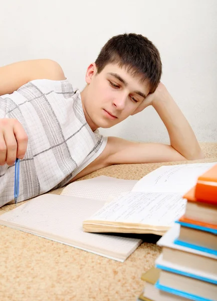 Adolescente fazendo lição de casa — Fotografia de Stock