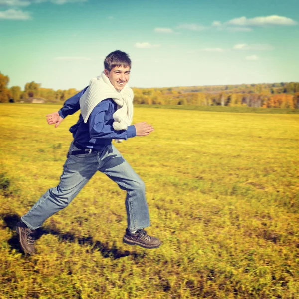 Happy Teenager Running — Stock Photo, Image