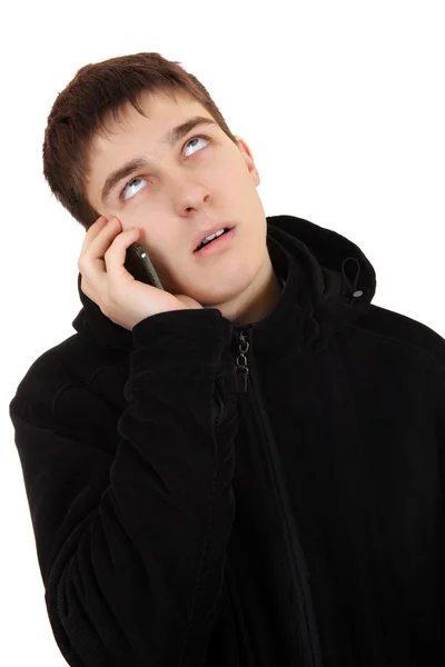 Annoyed Teenager with Cellphone — Stock Photo, Image