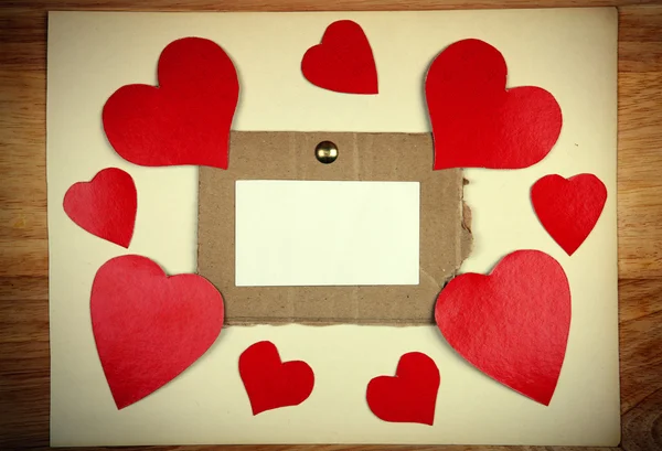 Notice Board with Heart Shapes — Stock Photo, Image