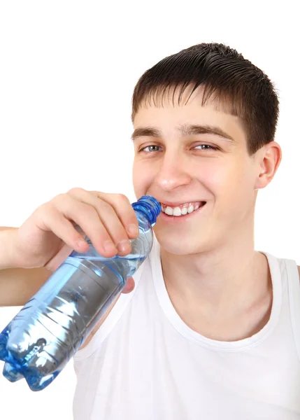 Adolescente com garrafa de água — Fotografia de Stock