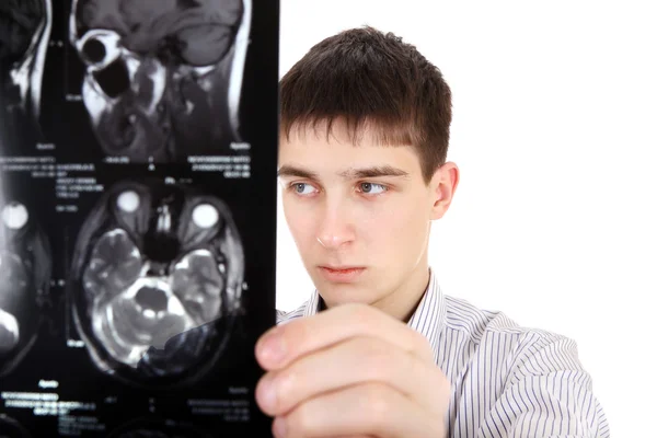 Tiener met tomografie — Stockfoto