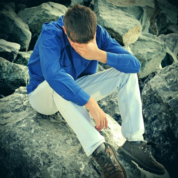 Sad Teenager outdoor — Stock Photo, Image