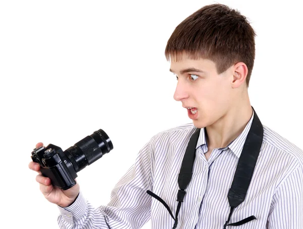 Teenager taking a Self Portrait — Stock Photo, Image