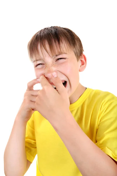 Kid with Pimple — Stock Photo, Image