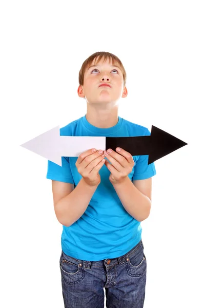 Kid with Two Arrows — Stock Photo, Image