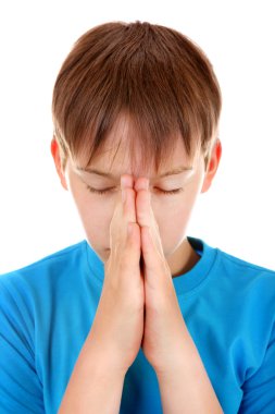 Kid praying clipart