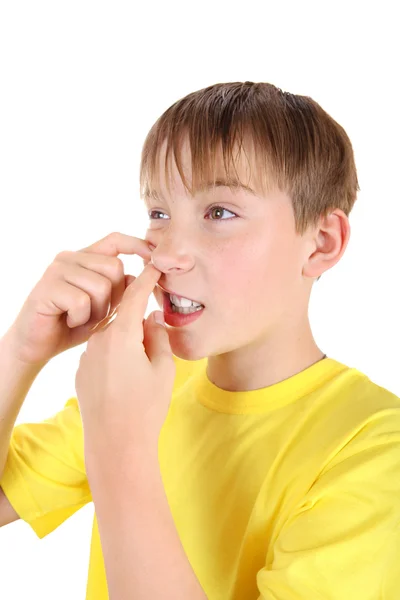 Kid with Pimple — Stock Photo, Image